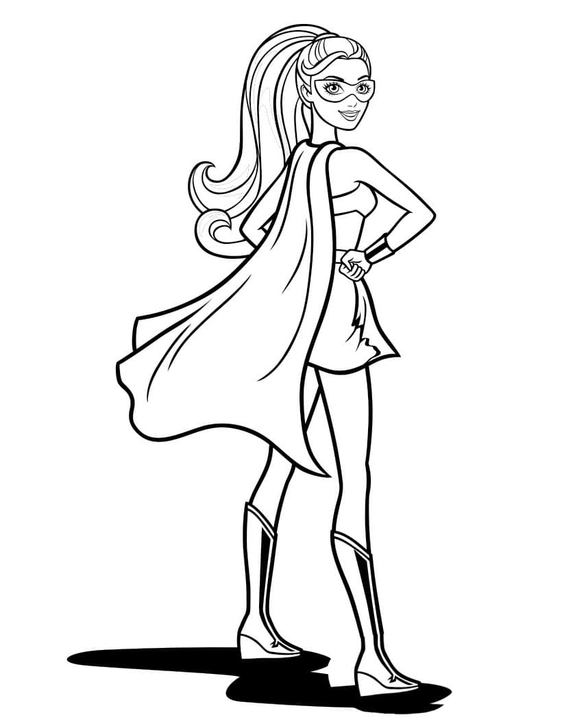 Раскраски Барби Супер Принцесса. Раскраска 2