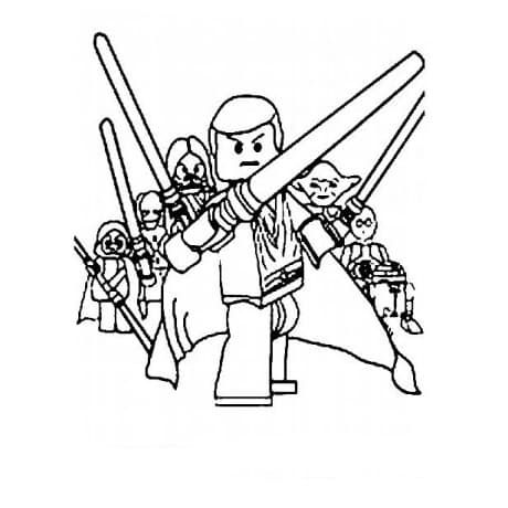 Раскраска Лего звездные войны. Раскраска 11