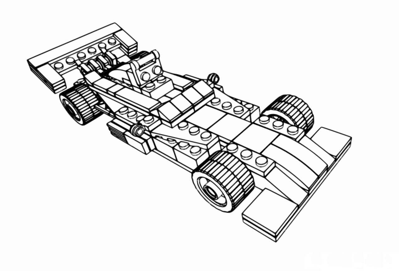 Раскраска Лего машины. Раскраска 1