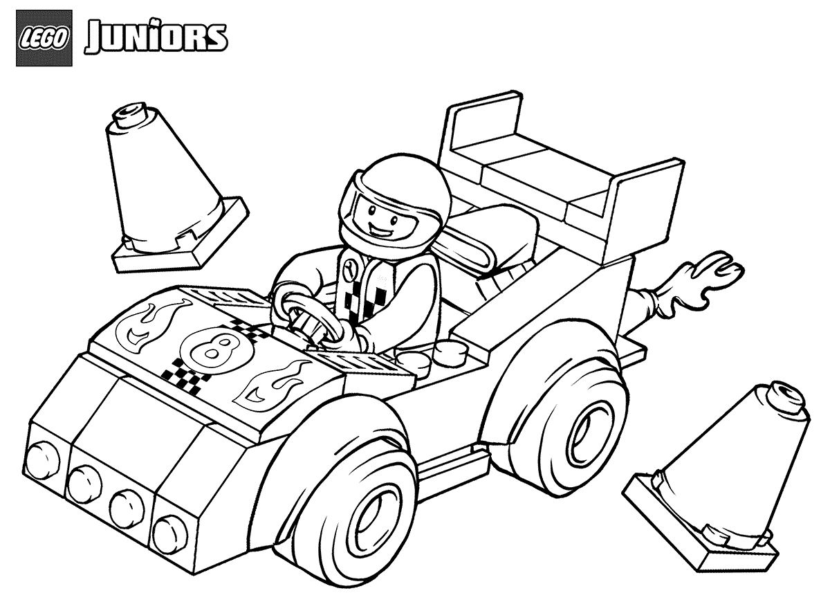 Раскраска Лего машины. Раскраска 2