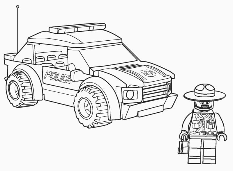 Раскраска Лего машины. Раскраска 14