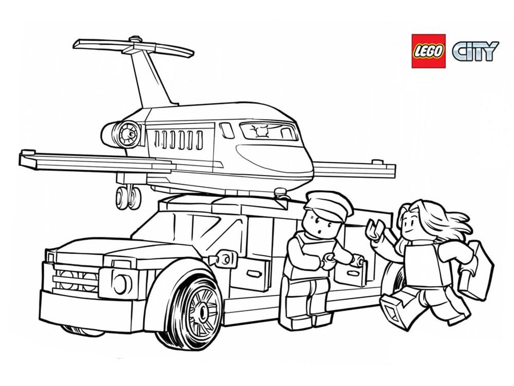 Раскраска Лего Сити. Раскраска 4