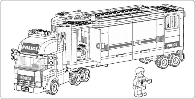 Раскраска Полиция Лего. Раскраска 6
