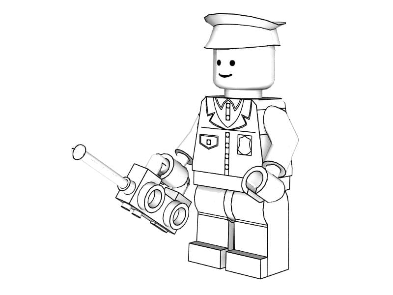 Раскраска Полиция Лего. Раскраска 16