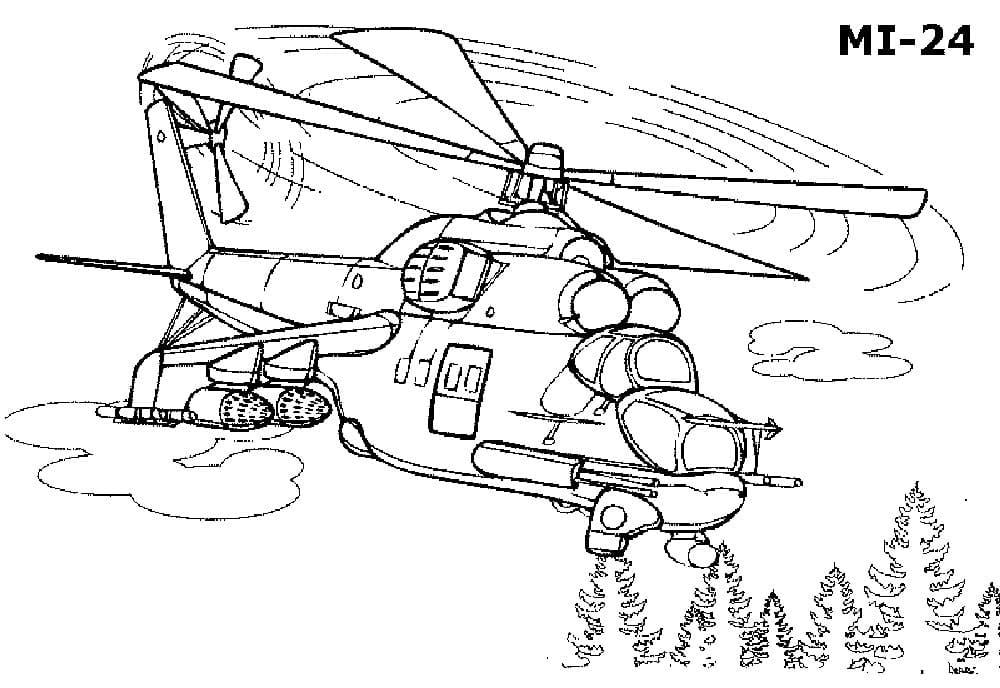 Раскраска Вертолет. Раскраска 26