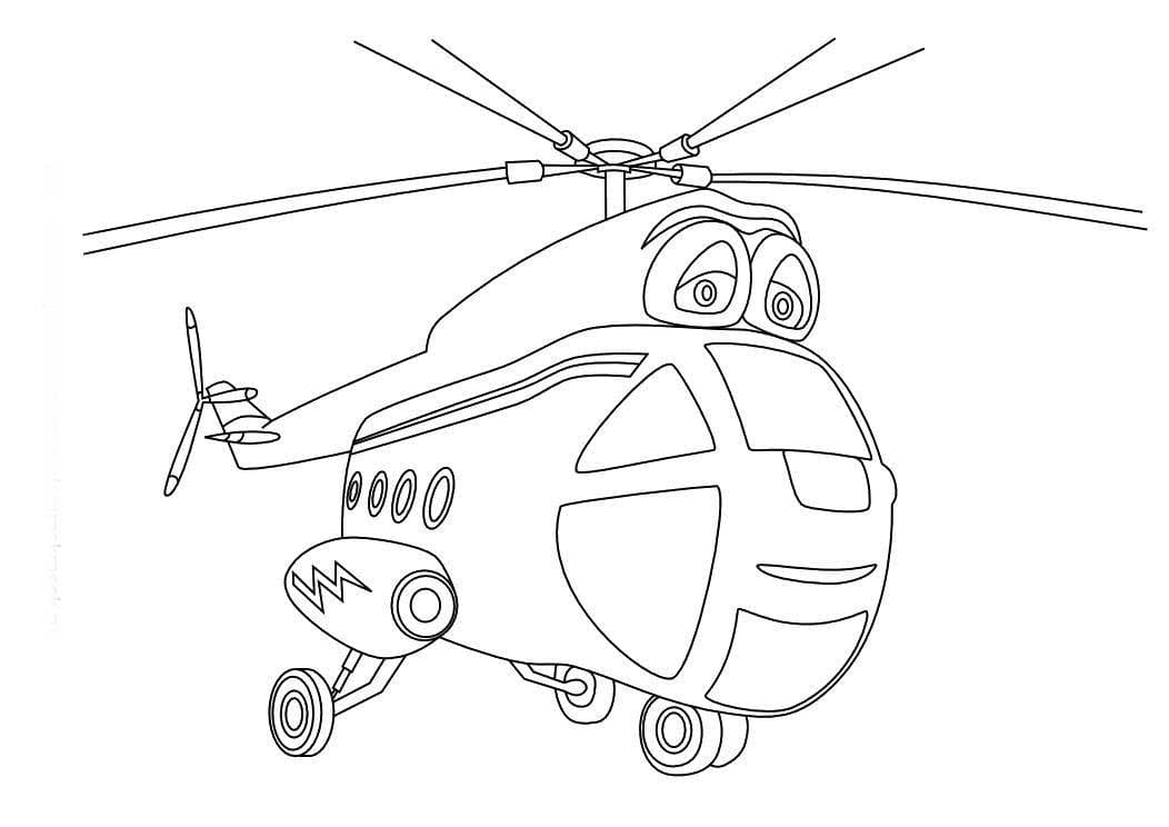 Раскраска Вертолет. Раскраска 37
