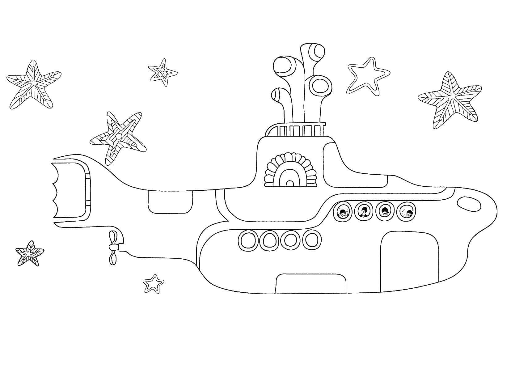 Раскраска Подводная лодка. Раскраска 21