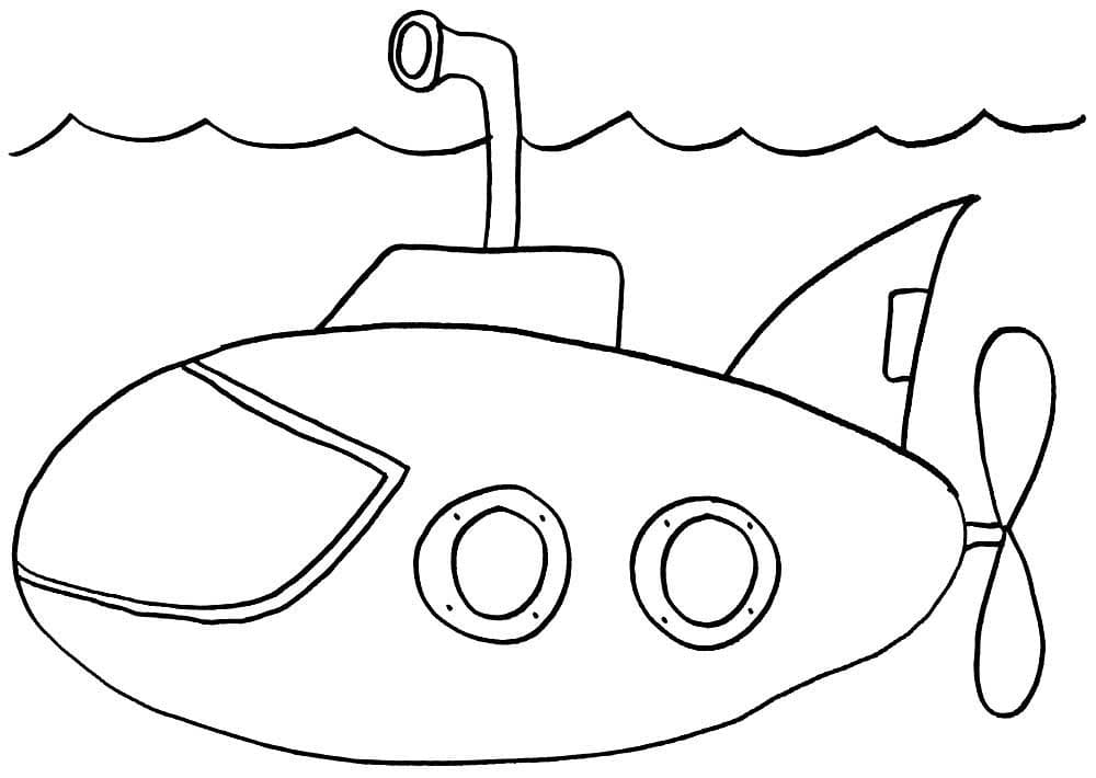Раскраска Подводная лодка. Раскраска 12