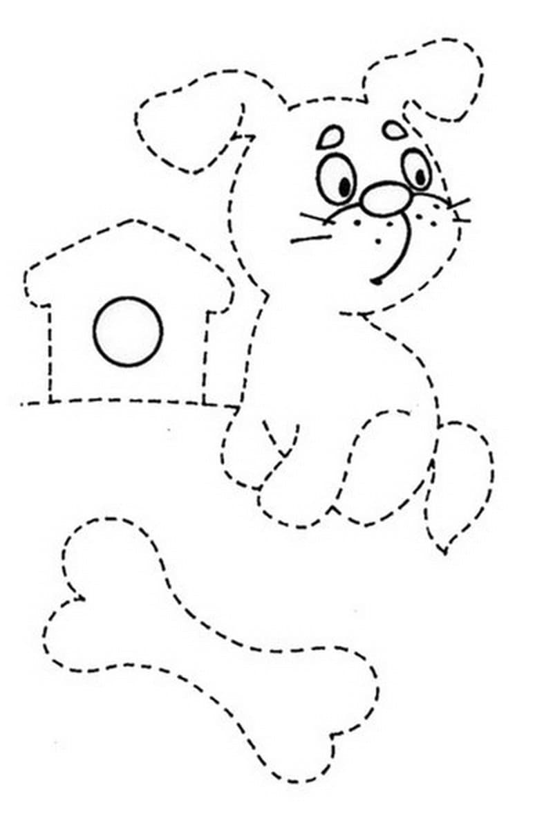 Раскраски по точкам для детей 3-4 лет. Раскраска 35