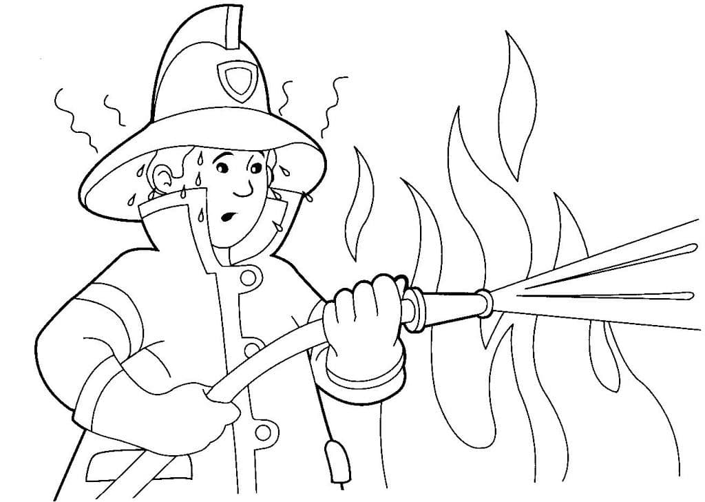 Раскраски Пожарная безопасность. Раскраска 22