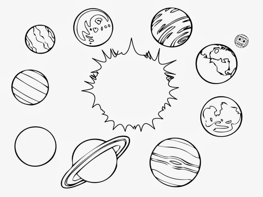 Раскраска Солнечная система. Раскраска 3