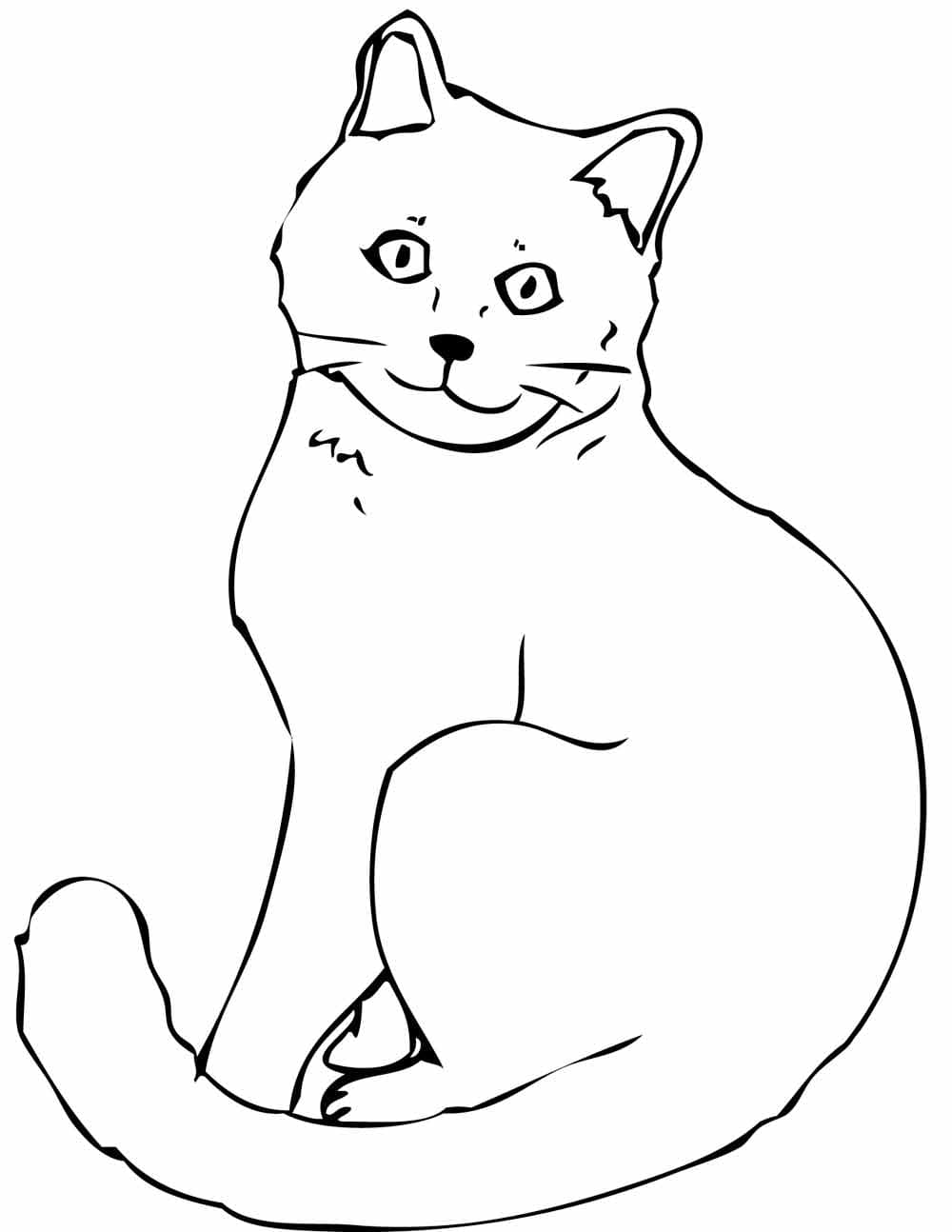 Раскраска Кошка. Раскраска 31
