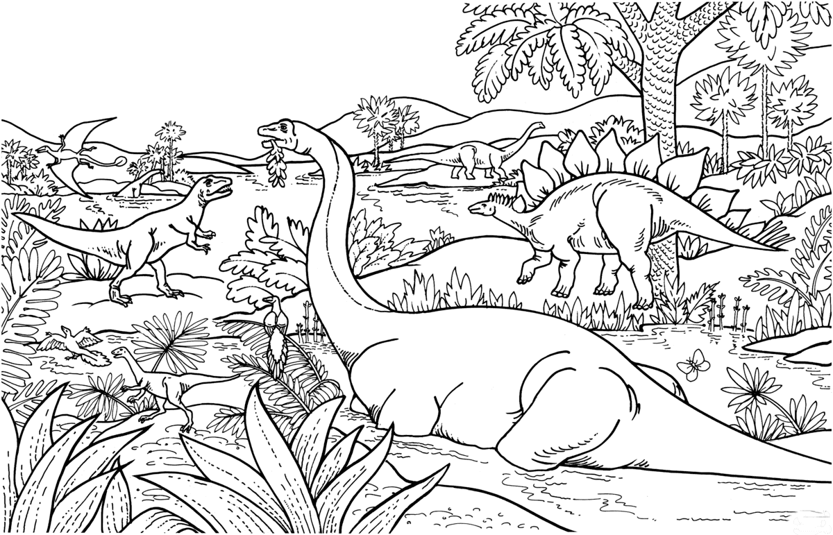 Раскраска Динозавры. Раскраска 6