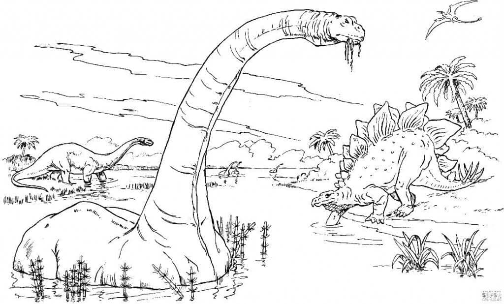 Раскраска Динозавры. Раскраска 28