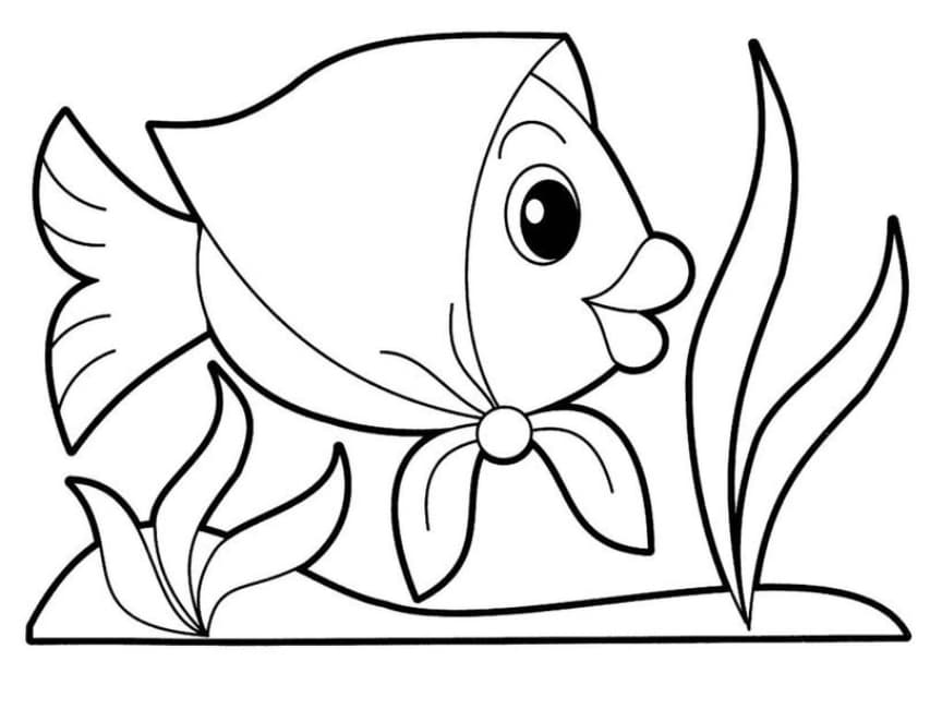 Раскраска Рыбка. Раскраска 26