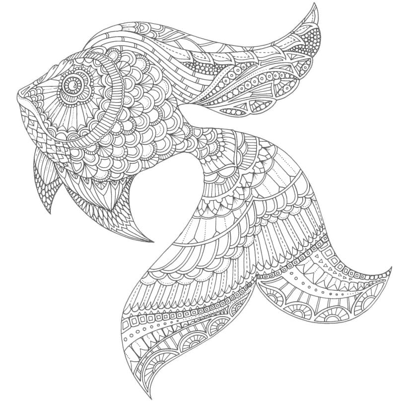 Раскраска Рыбка. Раскраска 44