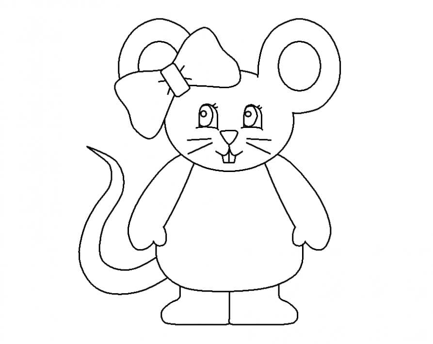 Раскраска Мышка. Раскраска 2