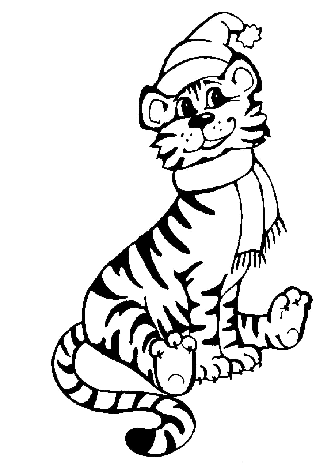 Раскраска Тигр. Раскраска 31