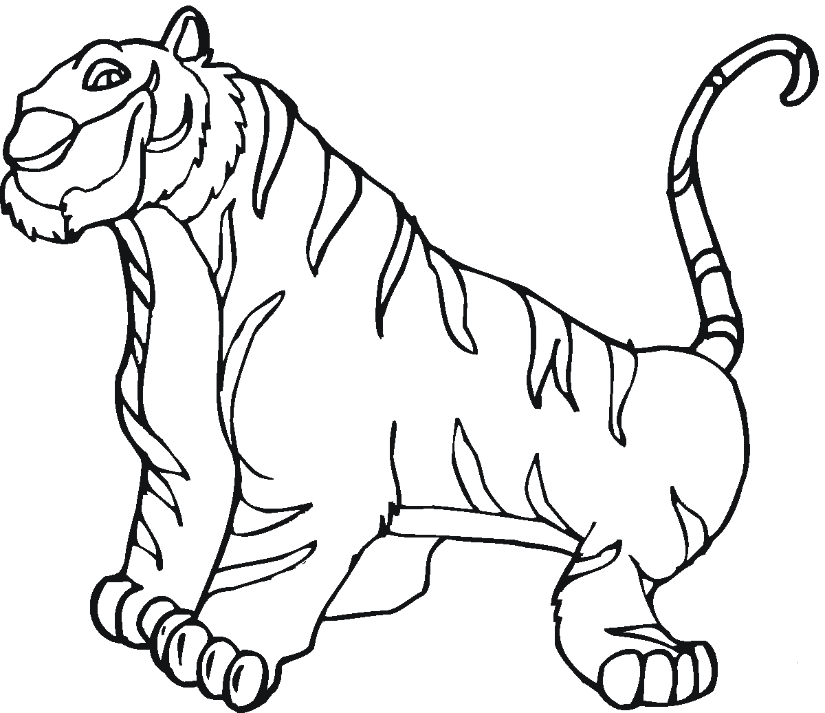 Раскраска Тигр. Раскраска 14