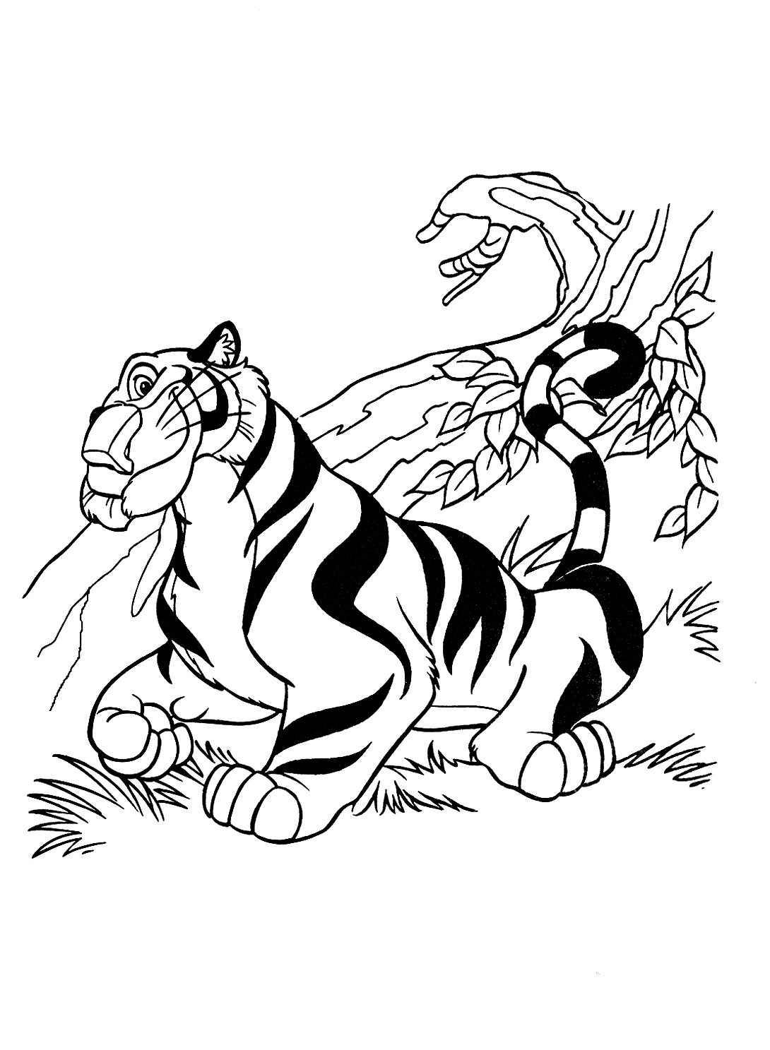 Раскраска Тигр. Раскраска 16