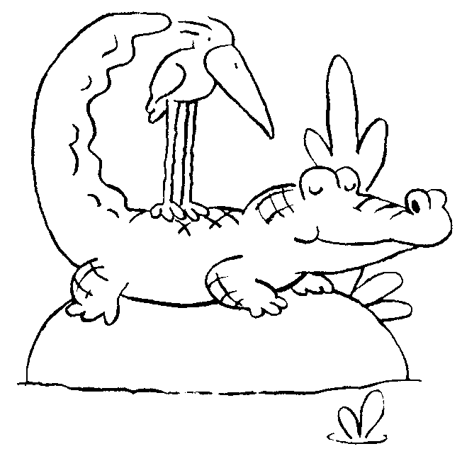 Раскраска Крокодил. Раскраска 13