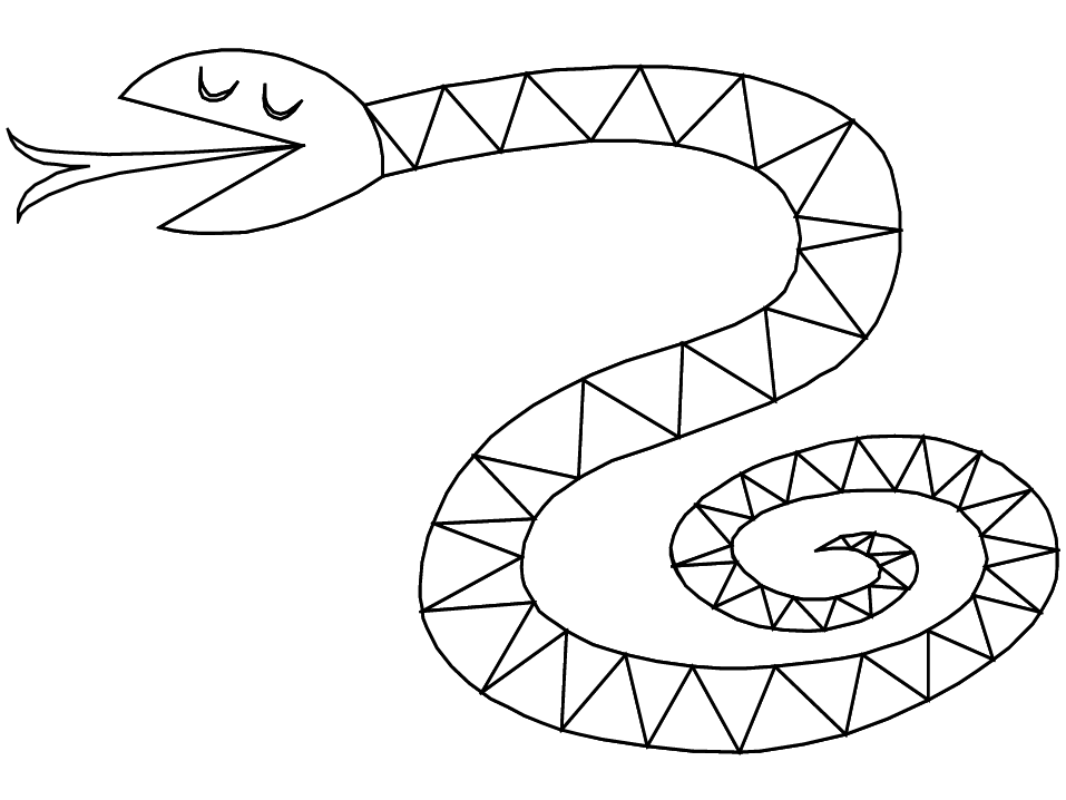 Раскраска Змея. Раскраска 11