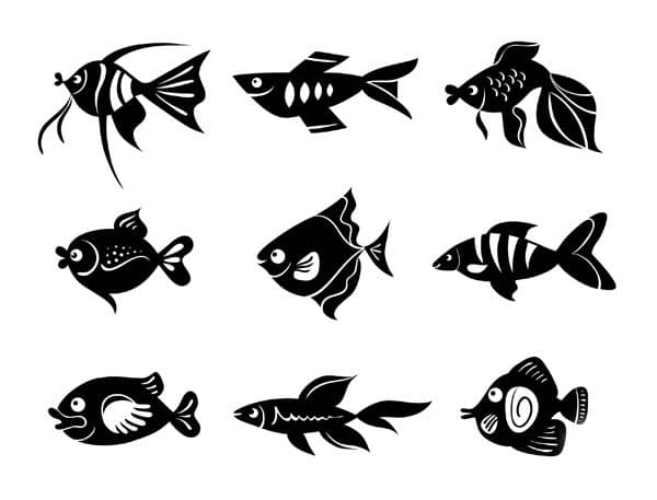 Трафареты и шаблоны Рыбки. Раскраска 10