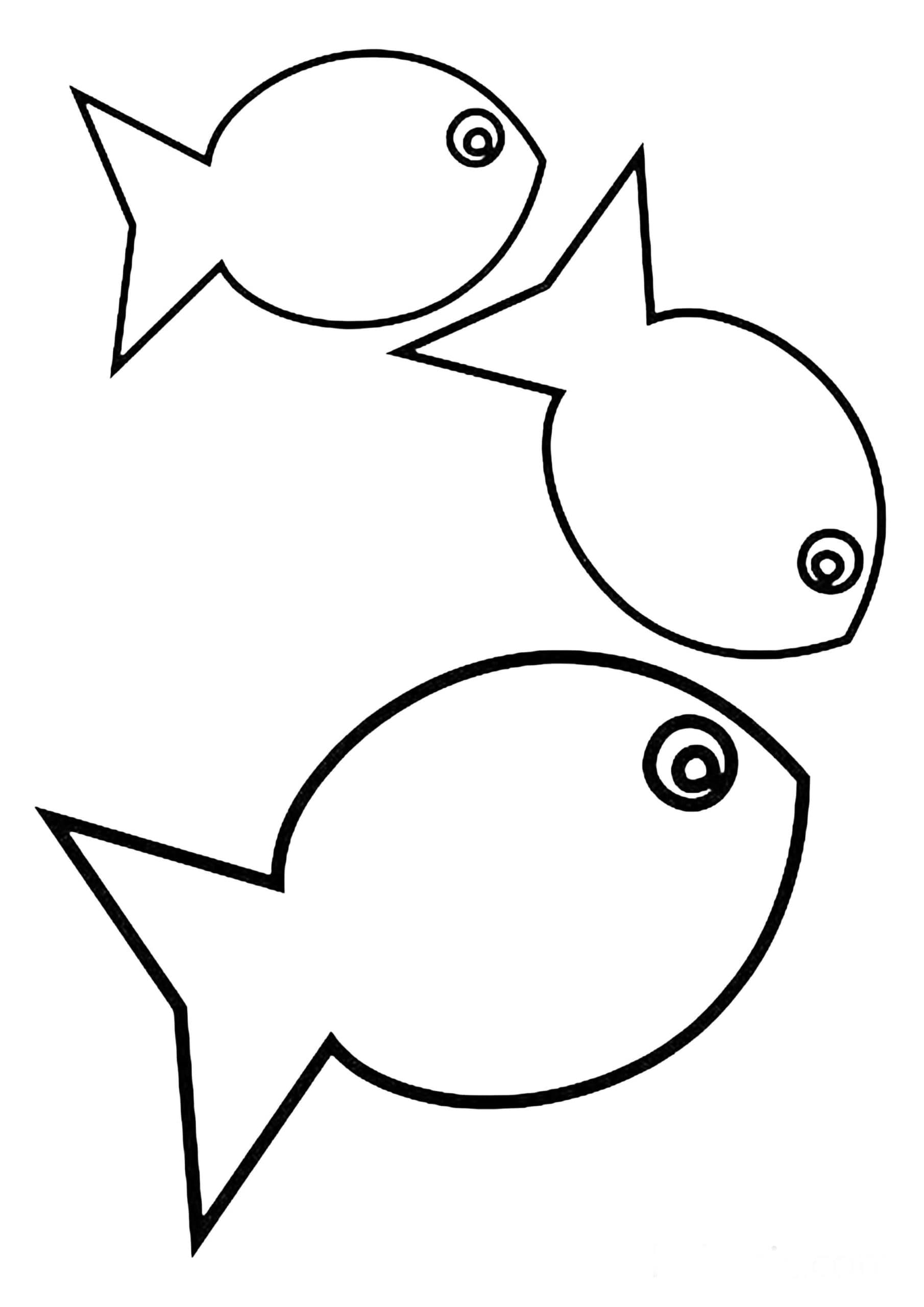 Трафареты и шаблоны Рыбки. Раскраска 16