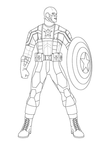 Раскраски Капитан Америка. Раскраска 11