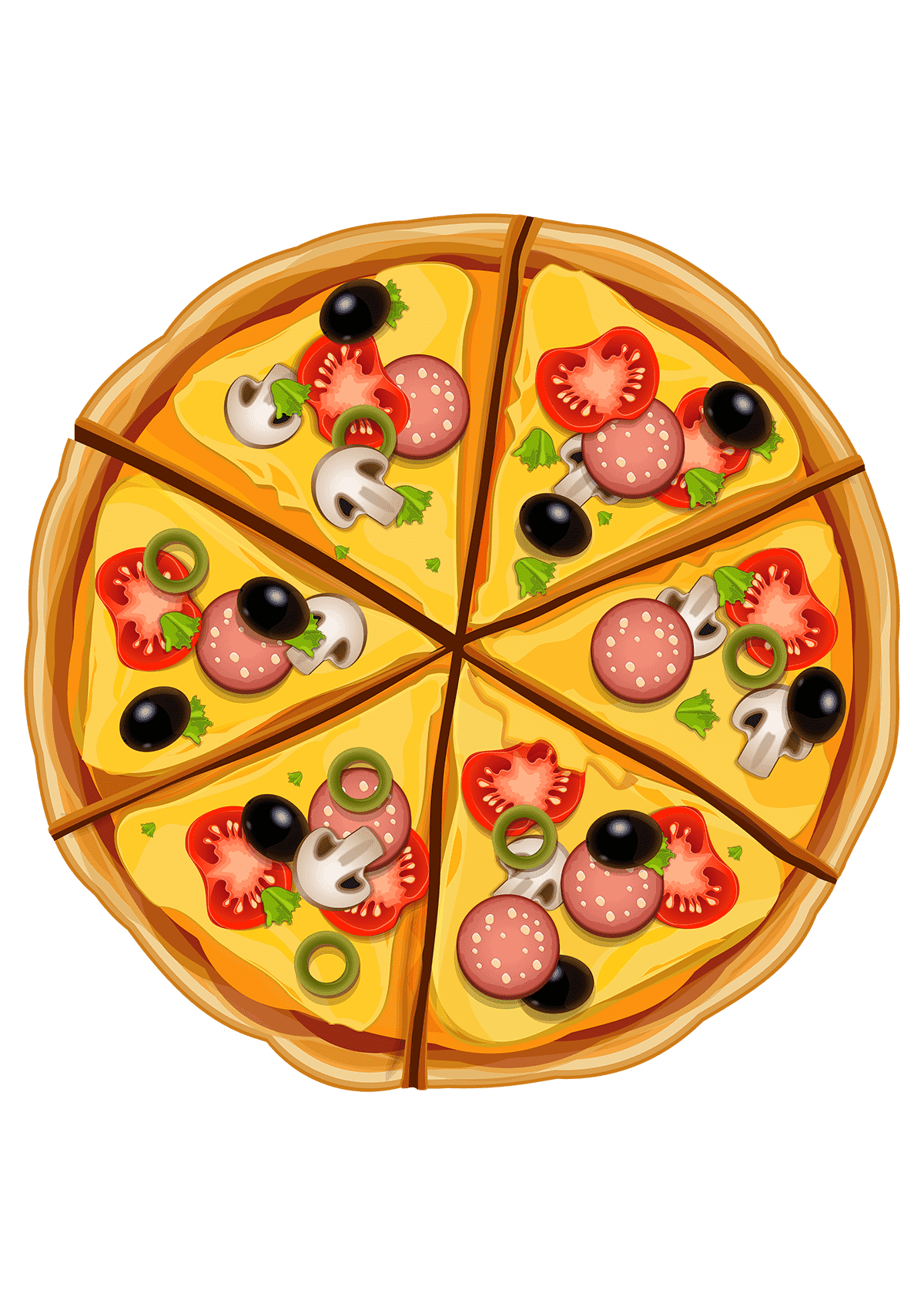 Раскраска Пицца