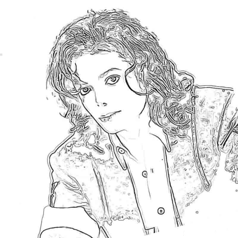 Раскраски Майкл Джексон. Раскраска 17