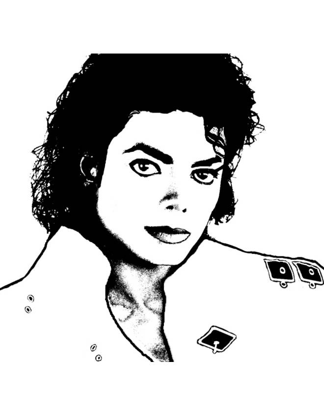 Раскраски Майкл Джексон. Раскраска 21